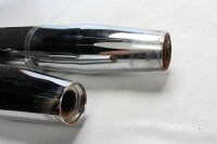 Dual exhaust system chrome complete manifold Harley Davidson universell