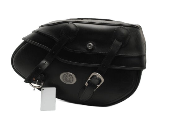 C-Bow leather saddlebag with Buffalo lock and side mounting Suzuki universell