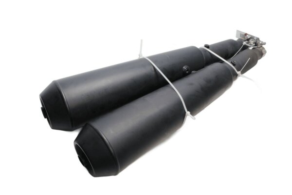 Silenziatore di scarico doppio sistema sinistro e destro, nero Moto Guzzi V9 850 Bobber 19-19