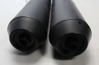 Silenziatore di scarico doppio sistema sinistro e destro, nero Moto Guzzi V9 850 Bobber 19-19