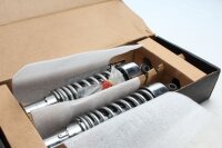 Chrome shock absorber, rear left, adjustable tension...