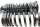 Chrome shock absorber, rear left, adjustable tension strut Harley Davidson universell