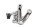 Front left footrest assembly, mounting bracket Suzuki GSX-R 1000 K1/K2 WVBL 01-02