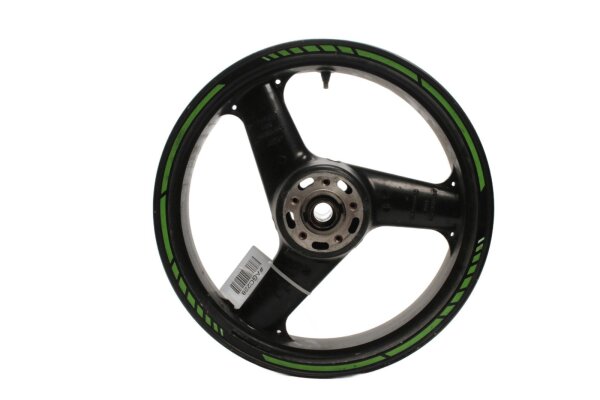 Jante de roue avant, trois rayons, bande décorative verte Kawasaki ZX-7R ZX750N 96-99