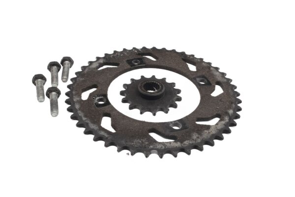 Sprocket, pinion, chain kit, drive set with screws MZ Baghira MUZ660E 98-06