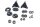 Staffa per kit di montaggio del parabrezza BMW R 1200 GS DOHC R12 K25 0450 10-12