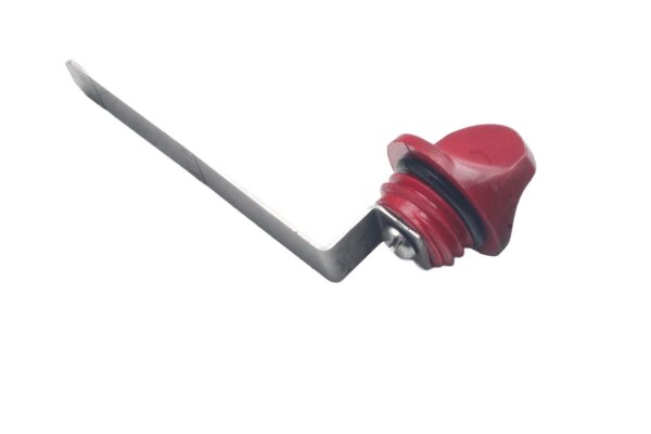 Oil dipstick, measuring rod, screw cap, engine cover (red) MZ Baghira MUZ660E 98-06