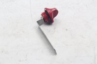 Oil dipstick, measuring rod, screw cap, engine cover (red) MZ Baghira MUZ660E 98-06