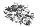Screw set for fairing and frame mounting Kawasaki ZX-9R ZX900B 94-97