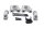 Kit de elevadores de manillar con abrazaderas BMW R 1200 GS DOHC R12 K25 0450 10-12