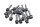 Set di viti per coperchio motore, esagono anteriore BMW R 1200 GS DOHC R12 K25 0450 10-12