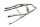 Bevestigingspunten achterframe achterste steunpoot BMW K 1200 R K12R K43 0584 05-08