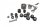 Screw set for fairing and frame mounting Kawasaki ZR 7S ZR750F H 01-04