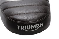 Banco, piel sintética, marrón, con diseño acanalado. Triumph Scrambler 1200 XC 21-21