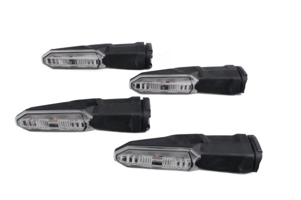 LED Blinker Set Rauchglas Kurz Universal links Motorrad Zubehör universell