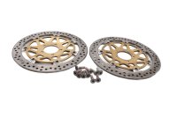 Front brake disc set, drilled 4.7mm Kawasaki ZX-6R Ninja ZX600G 98-99