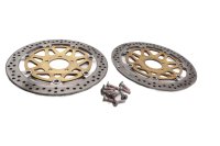 Front brake disc set, drilled 4.7mm Kawasaki ZX-6R Ninja ZX600G 98-99