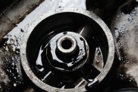 Carterpan, oliefilterhuis, koelribben, motor Moto Guzzi California III VW 87-93