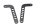 Auspuffhalter Set links rechts schwarz Lochung Halter Triumph universell