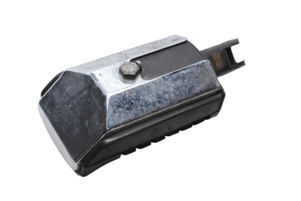 Voetsteun voor de passagier linksachter, verchroomd rubber Moto Guzzi California III VW 87-93