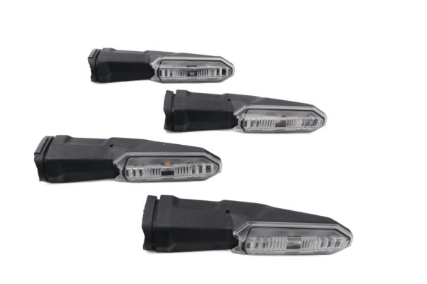 LED Blinker Set universal Rauchglas links rechts Motorrad Zubehör universell