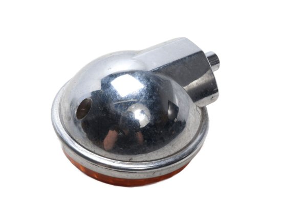 Turn signal housing, round, rear left, chrome Moto Guzzi California III VW 87-93