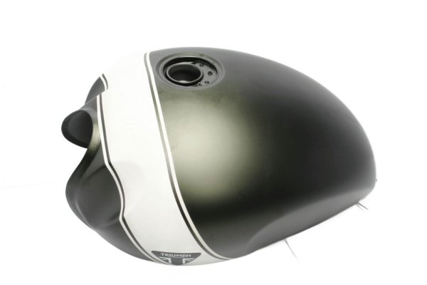 Réservoir de carburant, réservoir dessence, peint avec des rayures Triumph Scrambler 400 X 25-25