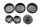 Cover cap set, frame plugs, trim BMW R 1200 GS K25 0307 R12 04-07