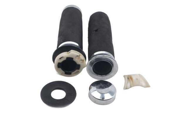 Set stuurgrepen, paar verchroomde rubberen grepen Moto Guzzi California III VW 87-93