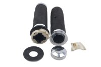 Set stuurgrepen, paar verchroomde rubberen grepen Moto Guzzi California III VW 87-93