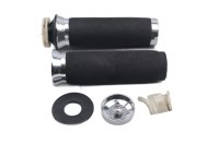 Set stuurgrepen, paar verchroomde rubberen grepen Moto Guzzi California III VW 87-93