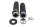 Set stuurgrepen, paar verchroomde rubberen grepen Moto Guzzi California III VW 87-93