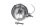 Auxiliary headlight right, chrome housing Moto Guzzi California III VW 87-93