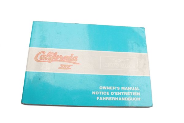 Drivers manual, maintenance booklet Moto Guzzi California III VW 87-93