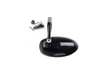 Styrspegel, backspegel, oval, aluminium, svart Triumph Street Triple 675 11-11