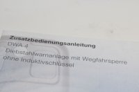 Bedienungsanleitung Zusatzanleitung DWA4 BMW R 1200 CL...