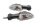 Front turn signal pair, left and right, clear glass bulb, universal Kawasaki universell