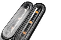 LED indicator pair, black, E-marked, 12V, 2.5W, left Motorrad Zubehör universell