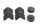Rubber buffer tank protection fuel tank damper set Honda XL 1000 V SD01 99-00