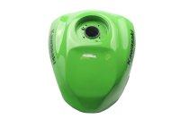 Fuel tank, petrol tank, racing tank, sender unit, green Kawasaki Ninja 400 EX400G 18-21