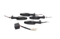 LED indicator set black front rear left right Motorrad Zubehör universell