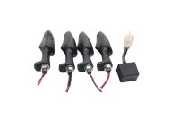 LED indicator set black front rear left right Motorrad Zubehör universell