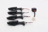 LED indicator set black front rear left right Motorrad Zubehör universell