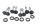 Valve cover screws, cylinder head gasket set Honda XL 1000 V SD01 99-00