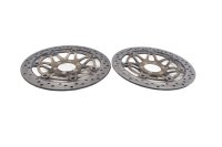 Front drilled brake discs, pair of brake systems Honda XL...
