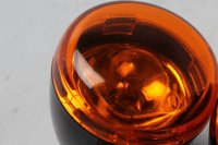 Paire de clignotants orange, verre noir, boîtier gauche et droit Harley-Davidson universell