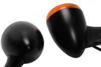 Boîtier de clignotant noir et orange, gauche et droite Harley-Davidson universell