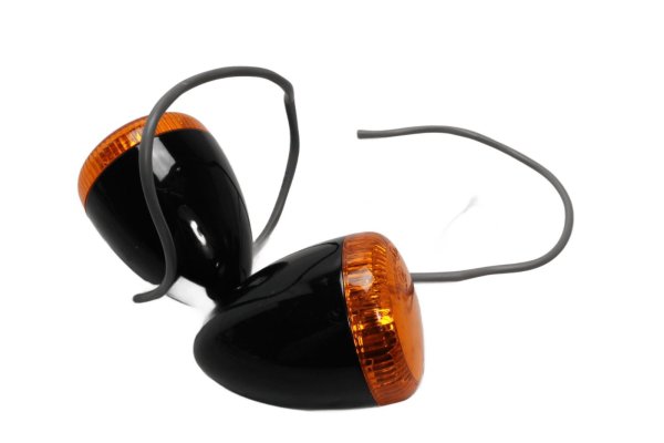 Ensemble de clignotants à LED, orange et noir, gauche et droite Harley-Davidson universell