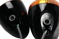 Ensemble de clignotants à LED, orange et noir, gauche et droite Harley-Davidson universell