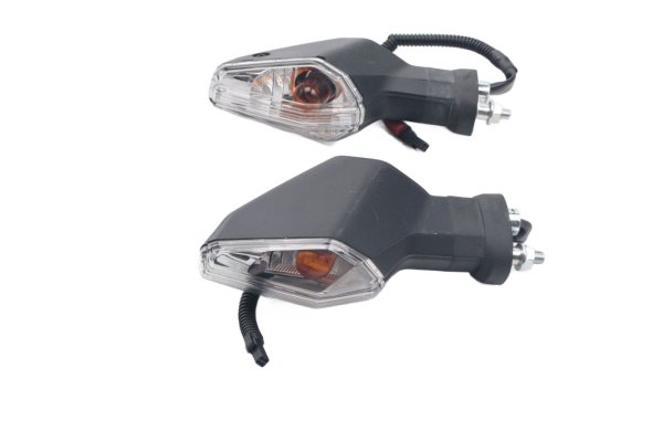 Coppia di indicatori di direzione in vetro trasparente, sinistro e destro, universali Motorrad Zubehör universell